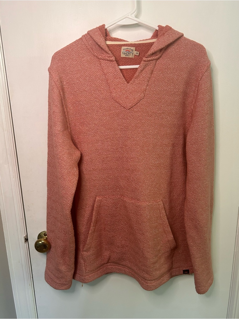 FAHERTY CORAL BAJA BEACH KNIT HOODIE W/ KANGAROO POCKET SIZE MEDIUM